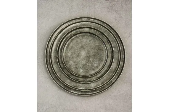Plat bord grijs-groen 26,5cm Istra