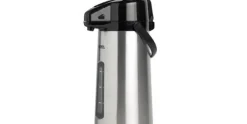 Pomp thermosfles 2,2 liter Inox met venster