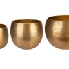 Potten set van 3 goudkleurig