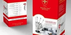 RVS messenset 8 delig opstandaard wit
