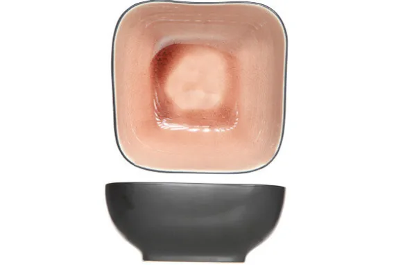 Schaal 14 cm vierkant Laguna Azzuro Old Rose