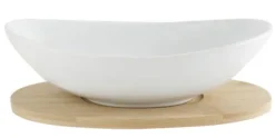 Schaal op bordje 25 cm x 16 cm keramiek