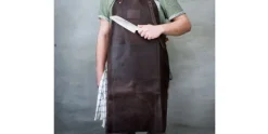 Schort donkerbruin leder
