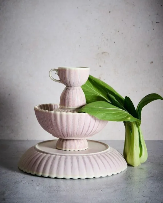 Serveerschaal 41 x 26 cm Pink Faded Dune