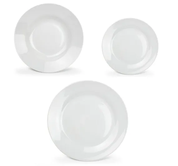 Serviesset 18-delig Budget Basic White rand