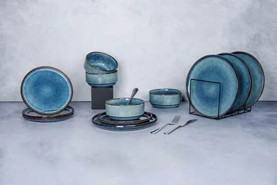 Serviesset 12-delig Jade Indigo