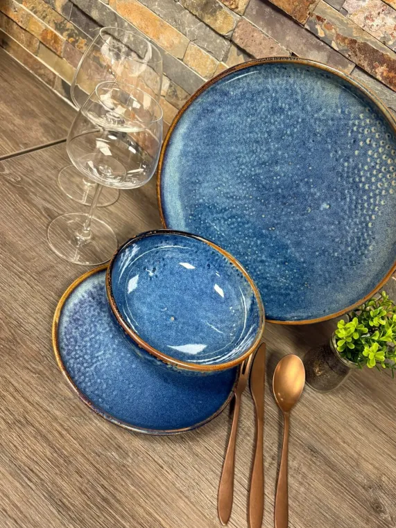 Serviesset 24-delig Nova blauw