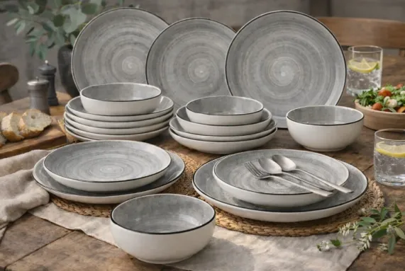 Serviesset 12 personen Baltic grey