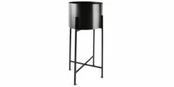 Sierpot 2-delig op Staander Cilinder Zwart Patio
