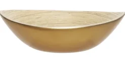 Slakom bamboe goud 25 cm ovaal