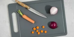 Snijplank 38cm grijs met sapgeul