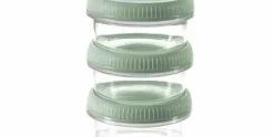 Stapelbaar vershoudbakje 3 stuks rond 80 ml Smart to go eco Curver