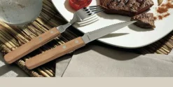 Steak- pizza messen set 6 delig 7000 Amefa wood