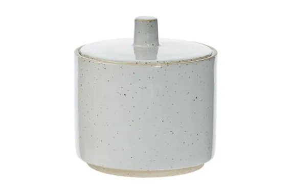 Suikerpot met deksel 8,5cm Concrete