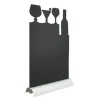 Tafelkrijtbord cocktail silhouet zwart