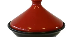 Tajine rood zwart aardewerk 25,5 cm Cosy&Trendy