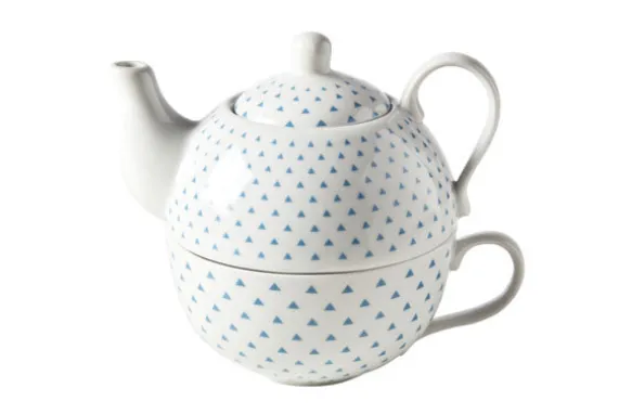 Tea for One theeset Blue Triangle