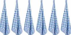 Theedoek Blauw Set van 6