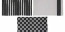 Theedoek Zwart Set van 3