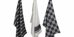 Theedoek Zwart Set van 3
