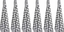Theedoek Zwart Set van 6