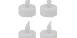 Theelicht LED Wit - Set van 4 stuks