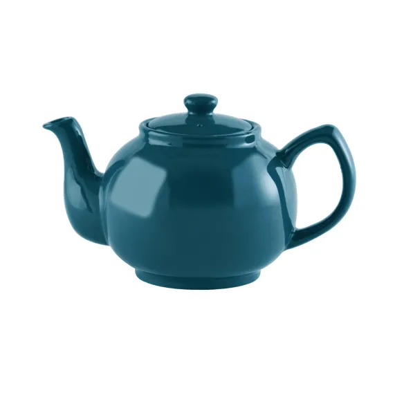 Theepot 1.1L Glanzend 6-Kops Blauwgroen
