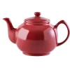 Theepot 1.5L Glanzend 10-Kops Rood