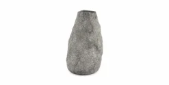 Vaas 22 cm antraciet Cave