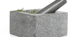 Vijzel met stamper graniet 14 cm vierkant Cosy&Trendy