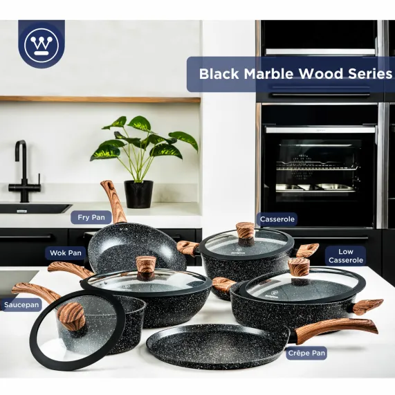 Wokpan 30 cm Black Marble Wood Westinghouse